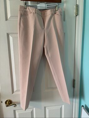 White House Black Market Slim Ankle Pants in Light Blush